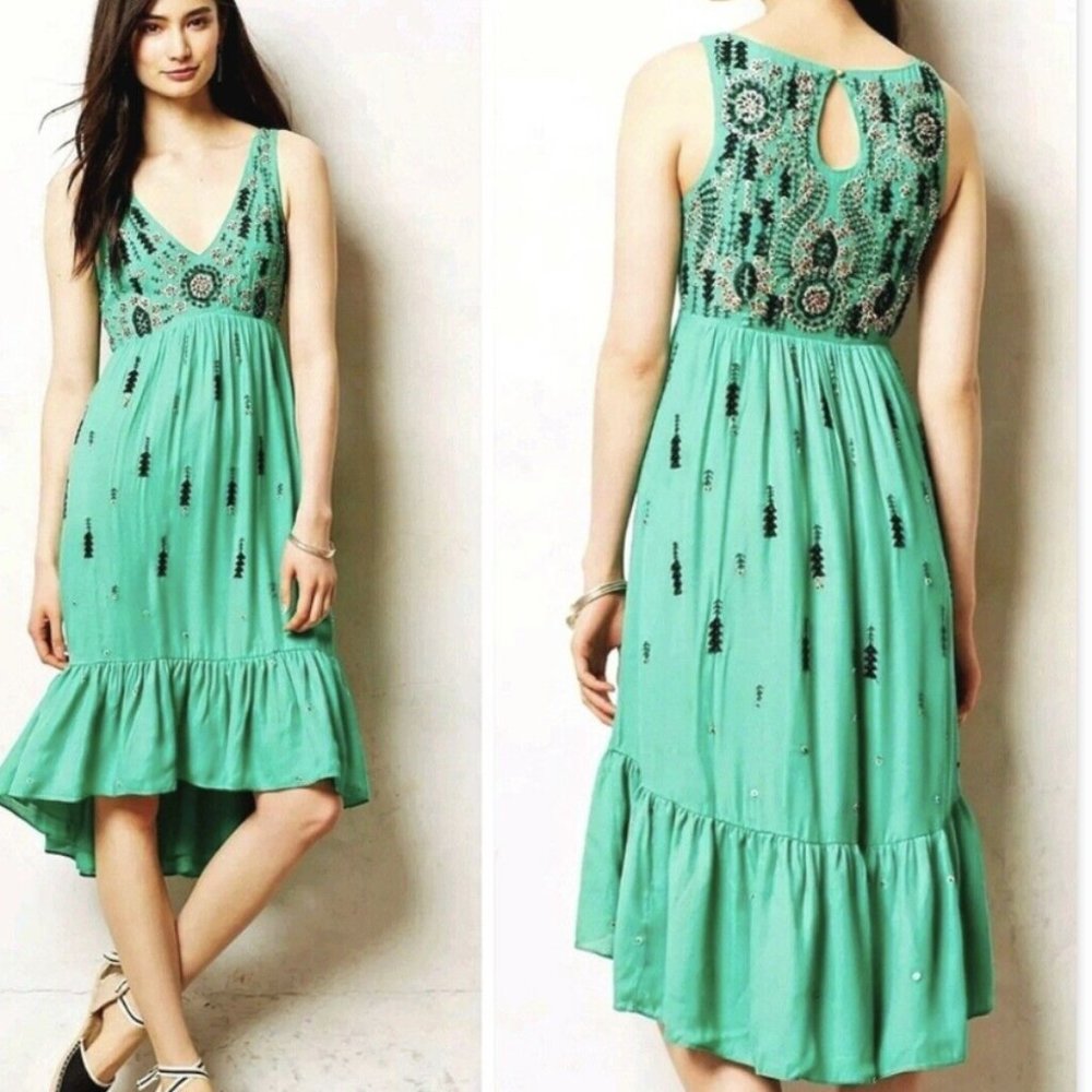 Floreat Green Sequin Dress